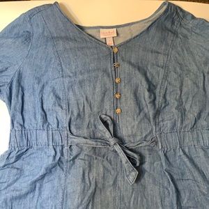 Maternity by Ingrid & Isabel denim dress.